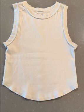 Free People Ribbed Tank Top in Cream